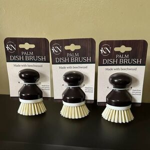 NEW 3 Heavy Duty Palm Dish Brushes (Bundle)
